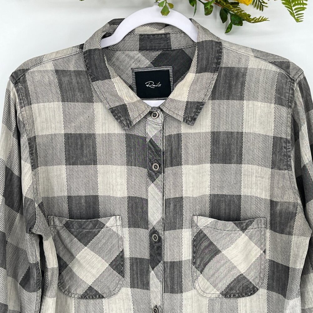 Rails Flannel Button Down Shirt Size Large Plaid … - image 3
